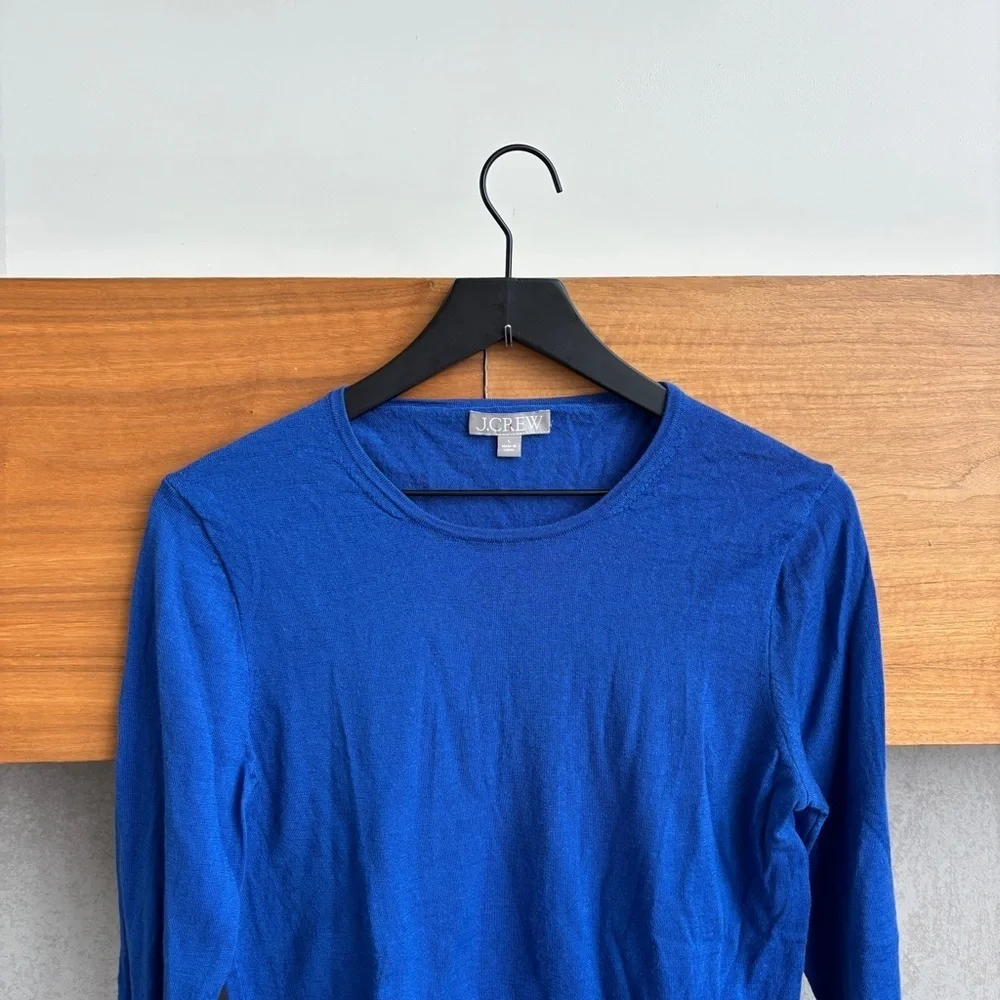 J. Crew Pullover Long Sleeve Women's Sweater in Royal Blue, Size L